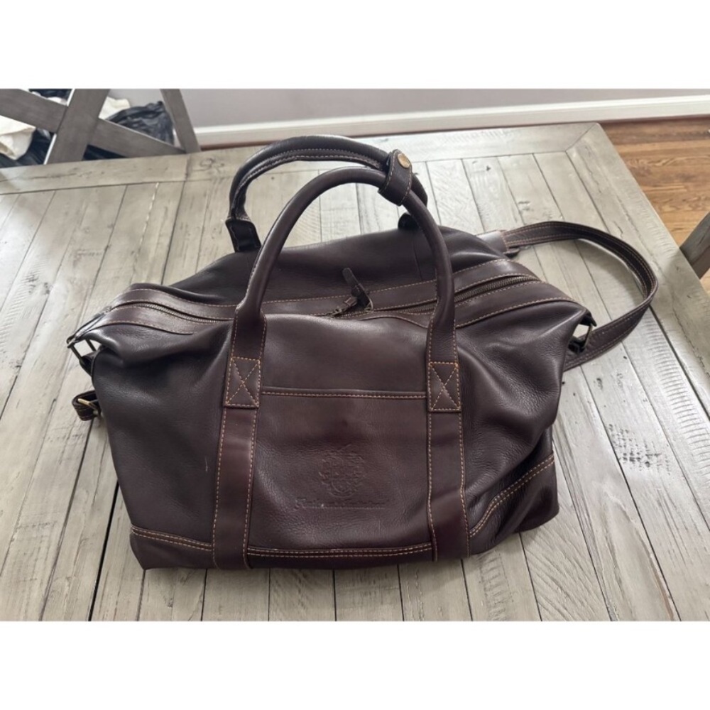 Links and Kings large Brown Leather Men's club duffel Bag